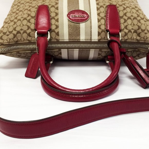 COACH 21154 Red Legacy Molly Satchel - Picture 6 of 11